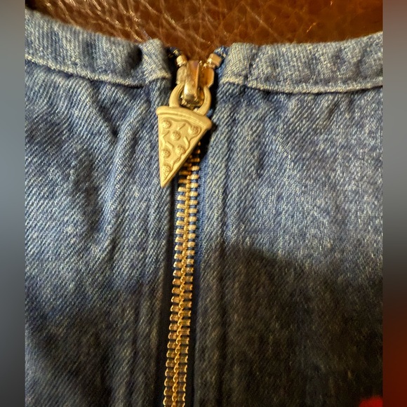 Lazy Oaf Denim Boxy T-Shirt Dress With Cherry Print - Picture 6 of 8